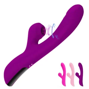 A sleek heatable clitoral sucking vibrator with a vacuum stimulator head.