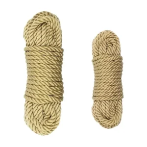 Close-up of high-quality Japanese bondage rope in 5m and 10m lengths for professional SM games.