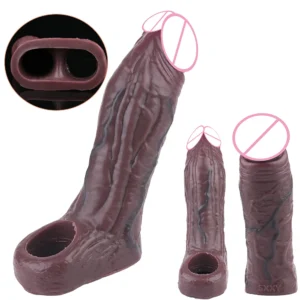 liquid silicone penis sleeve for enlargement and stimulation by Xlucia.