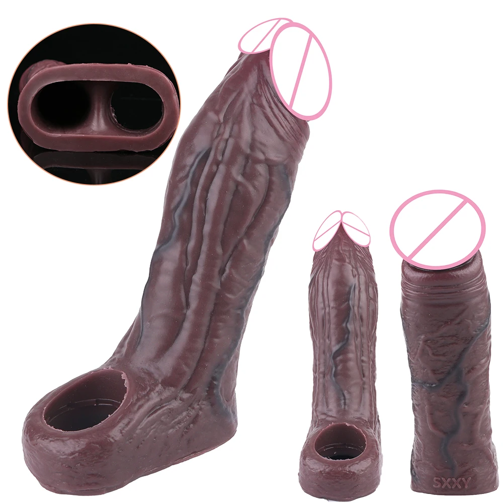 liquid silicone penis sleeve for enlargement and stimulation by Xlucia.