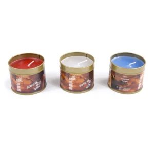 A tinplate erotic low temperature candle for BDSM drip wax play and sensory massage.