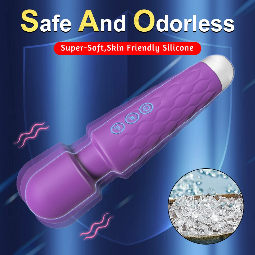 Powerful vibrating AV magic wand clitoris stimulator and G-spot massager adult female sex erotic product By Xlucia
