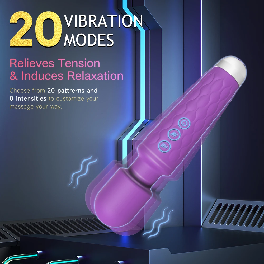 Powerful vibrating AV magic wand clitoris stimulator and G-spot massager adult female sex erotic product By Xlucia