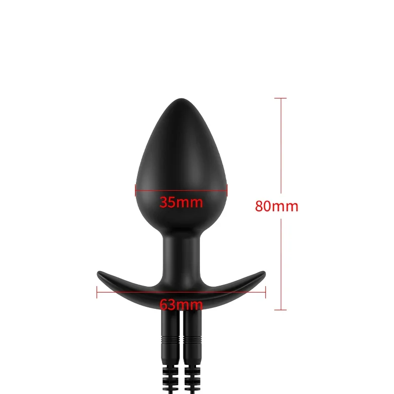 Anal plug with line