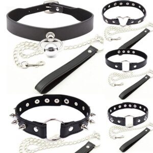 Experience Premium Bondage With This Steel Chain Leash Neck Collar By Xlucia