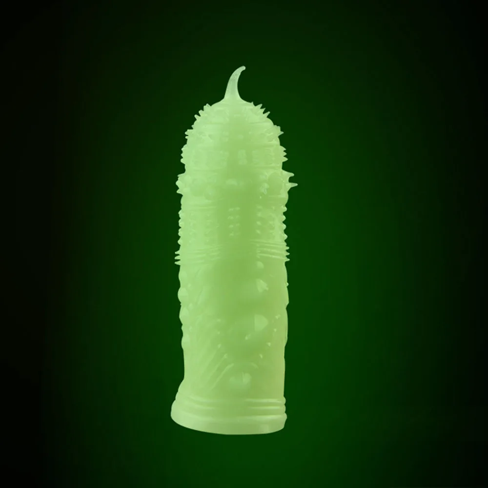 Glow in Dark Extensions Condom Penis Sleeve Men Delay By Xlucia Ring