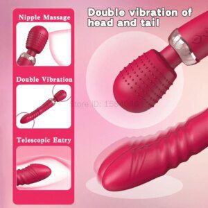Large telescopic vibrator dildo g spot clit av stickrod rod By Xlucia