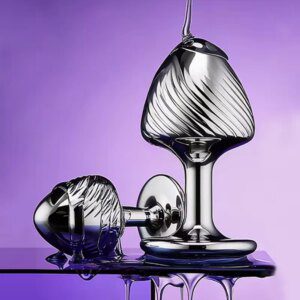 Metal Mushroom Thread Anal Plug Jeweled Butt Plug Adult Game By Xlucia