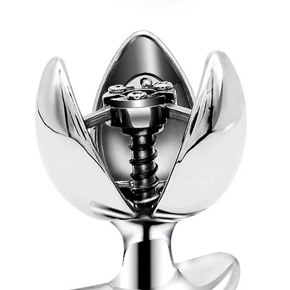 Steel Anal Chastity Lock Openable Butt Plug Heavy Anus Beads By Xlucia - Image 5