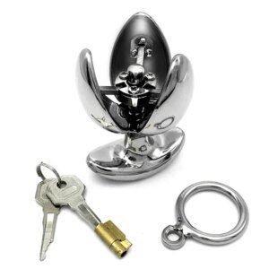 Steel Anal Chastity Lock Openable Butt Plug Heavy Anus Beads By Xlucia